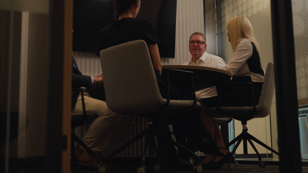 Mark McLean in meeting